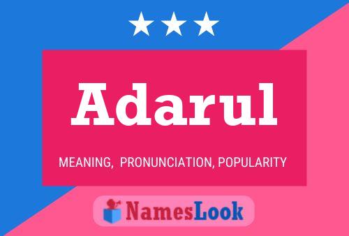 Adarul Name Poster