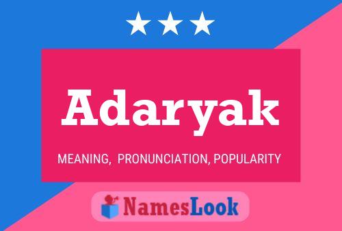 Adaryak Name Poster