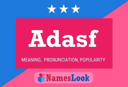 Adasf Name Poster