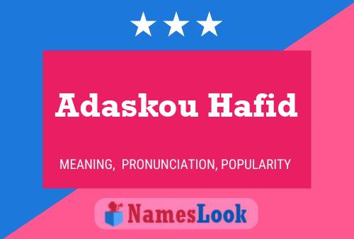 Adaskou Hafid Name Poster