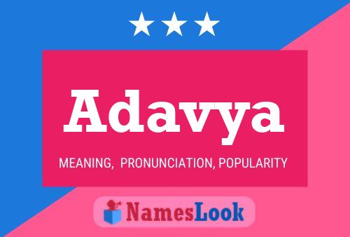 Adavya Name Poster