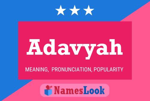 Adavyah Name Poster