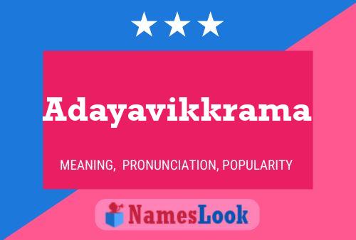 Adayavikkrama Name Poster