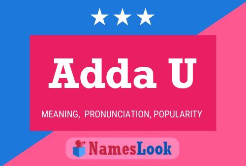 Adda U Name Poster