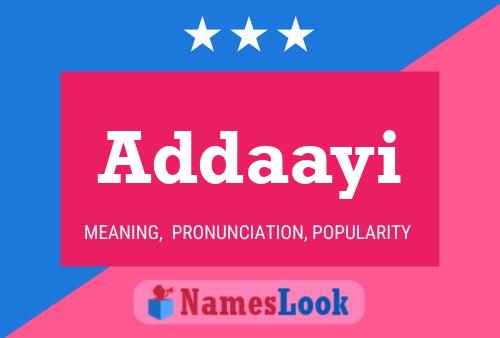 Addaayi Name Poster