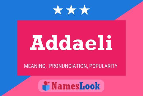 Addaeli Name Poster