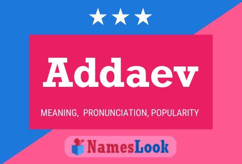 Addaev Name Poster