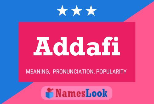 Addafi Name Poster