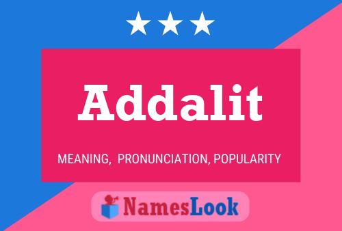 Addalit Name Poster