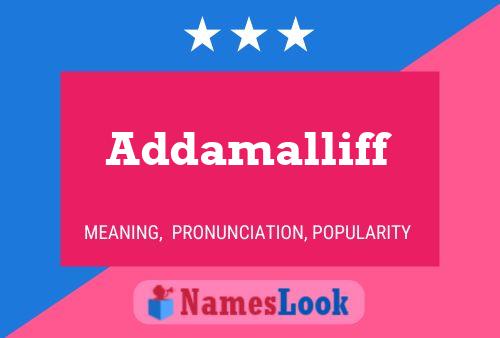 Addamalliff Name Poster