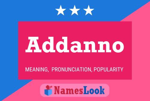 Addanno Name Poster