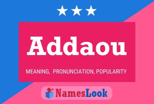 Addaou Name Poster