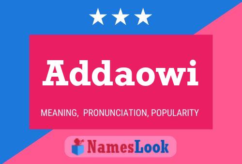 Addaowi Name Poster