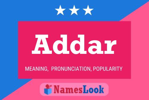 Addar Name Poster