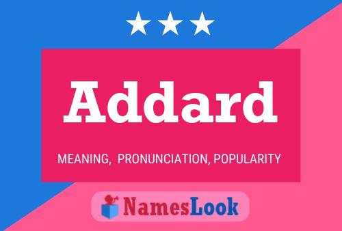 Addard Name Poster