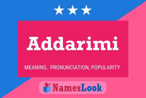 Addarimi Name Poster