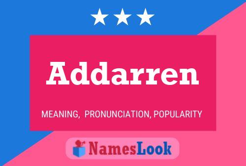 Addarren Name Poster