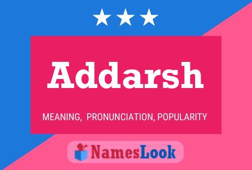 Addarsh Name Poster