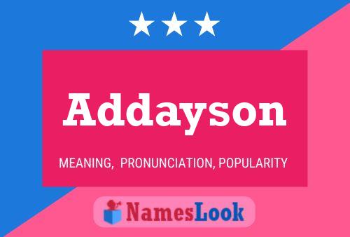 Addayson Name Poster