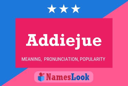 Addiejue Name Poster