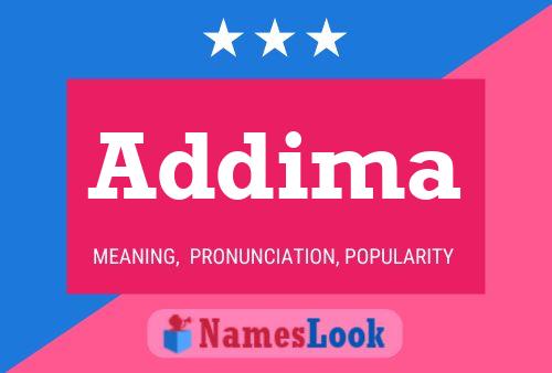 Addima Name Poster