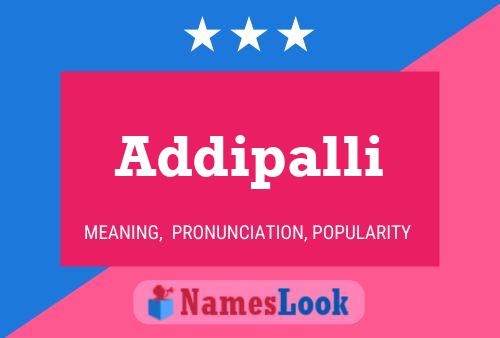 Addipalli Name Poster