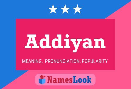 Addiyan Name Poster