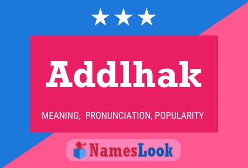 Addlhak Name Poster