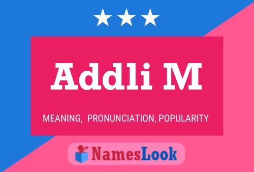 Addli M Name Poster