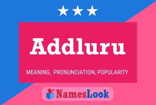 Addluru Name Poster