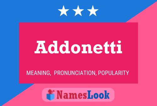 Addonetti Name Poster