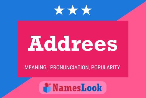 Addrees Name Poster