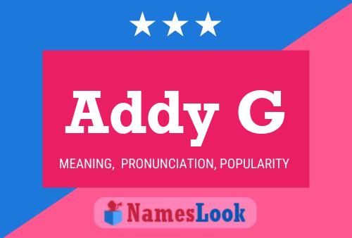 Addy G Name Poster