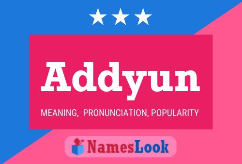 Addyun Name Poster