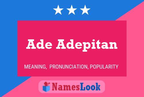 Ade Adepitan Name Poster