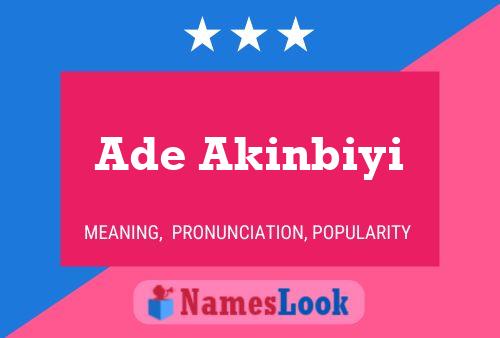 Ade Akinbiyi Name Poster