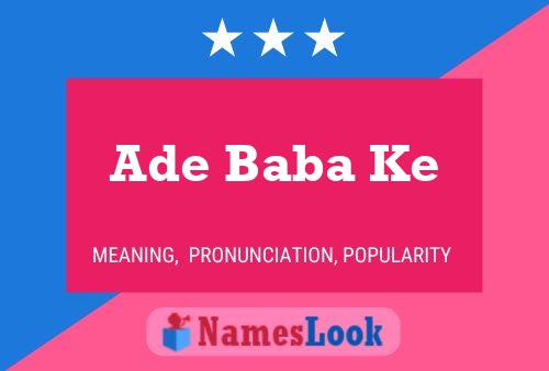 Ade Baba Ke Name Poster