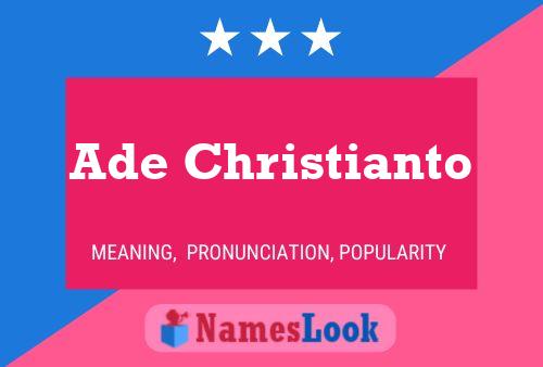 Ade Christianto Name Poster