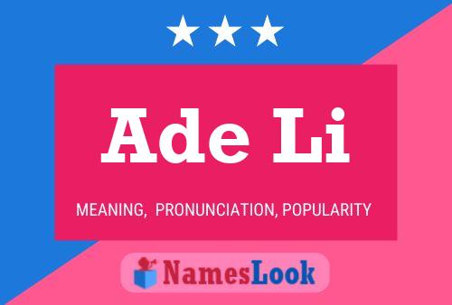 Ade Li Name Poster