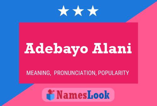 Adebayo Alani Name Poster