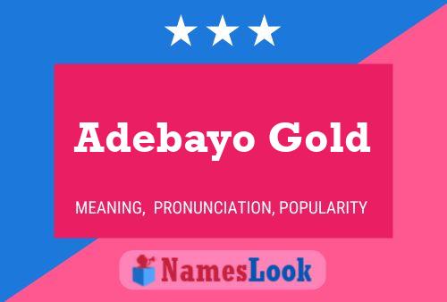 Adebayo Gold Name Poster