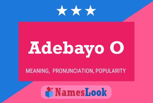 Adebayo O Name Poster