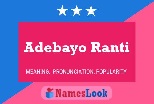 Adebayo Ranti Name Poster