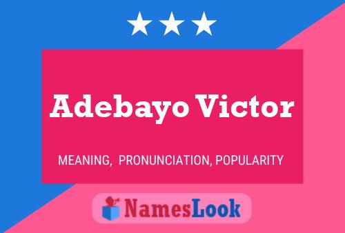 Adebayo Victor Name Poster