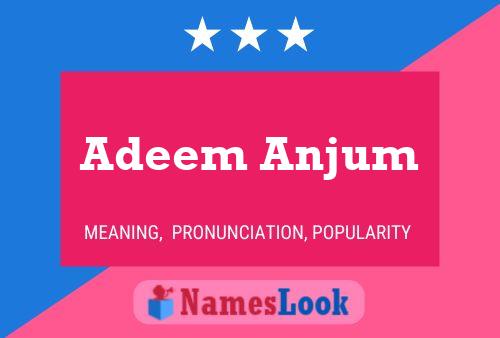 Adeem Anjum Name Poster