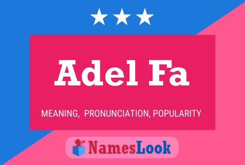 Adel Fa Name Poster