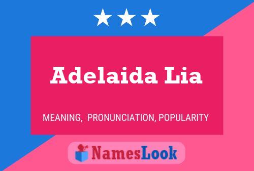 Adelaida Lia Name Poster