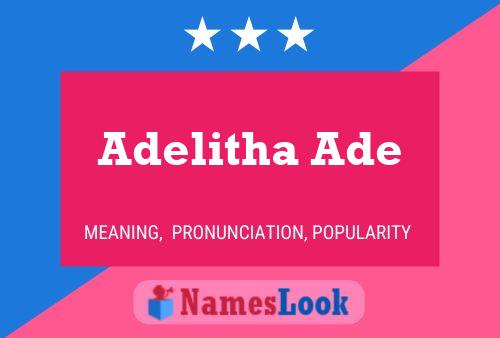 Adelitha Ade Name Poster