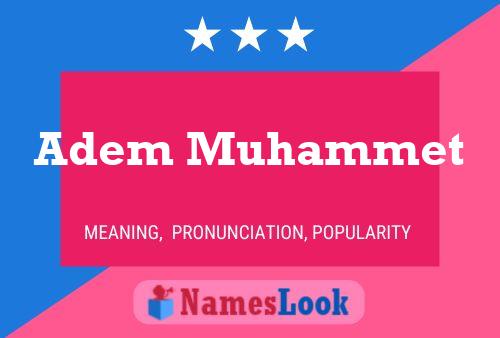 Adem Muhammet Name Poster