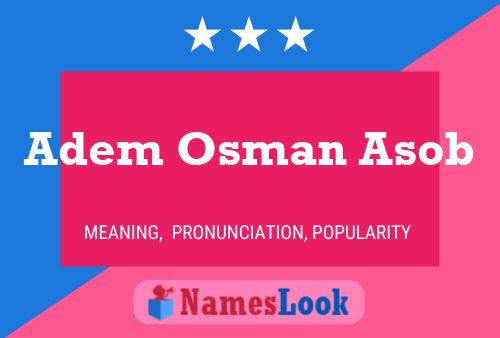 Adem Osman Asob Name Poster